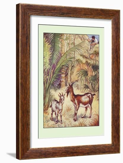 Robinson Crusoe: Having No Victuals to Eat, I Killed a She-Goat-Milo Winter-Framed Art Print