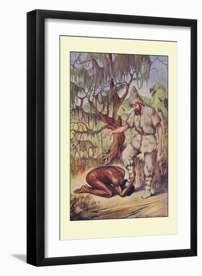 Robinson Crusoe: He Lays His Head Flat on the Ground-Milo Winter-Framed Art Print