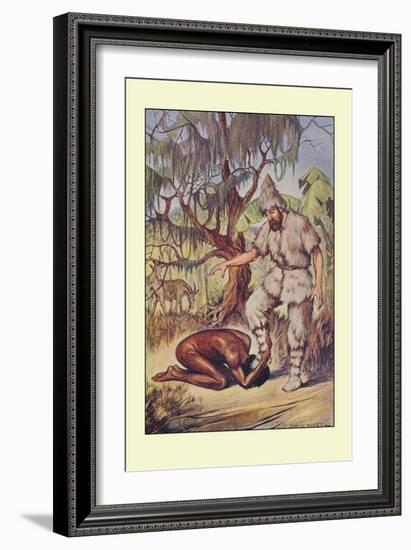 Robinson Crusoe: He Lays His Head Flat on the Ground-Milo Winter-Framed Art Print