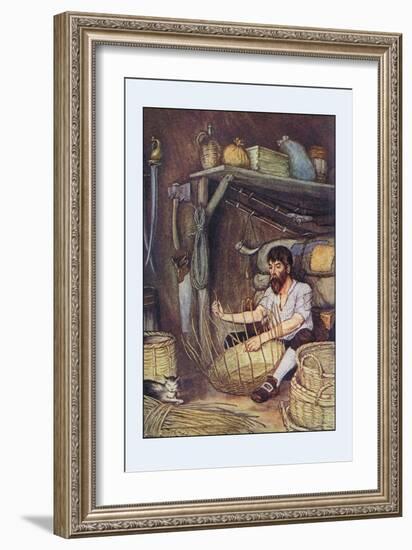 Robinson Crusoe: I Employed Myself-Milo Winter-Framed Art Print