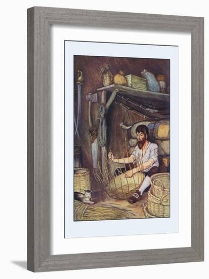 Robinson Crusoe: I Employed Myself-Milo Winter-Framed Art Print