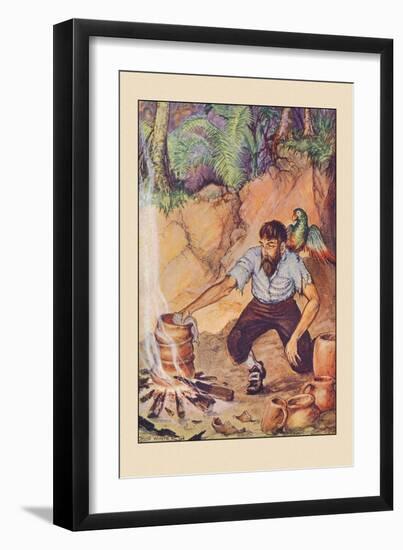 Robinson Crusoe: I Wanted No Sort of Earthenware-Milo Winter-Framed Art Print