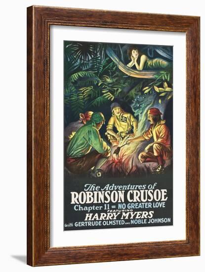 Robinson Crusoe - No Greater Love-null-Framed Art Print