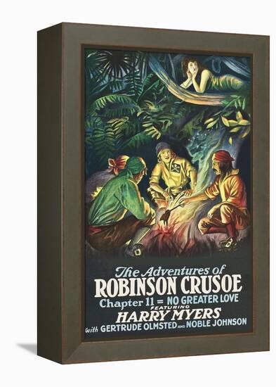 Robinson Crusoe - No Greater Love-null-Framed Stretched Canvas