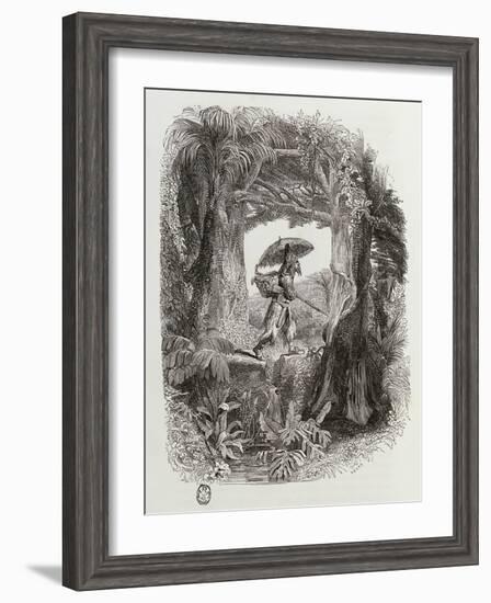 Robinson Crusoe, Novel by Daniel Defoe-null-Framed Giclee Print