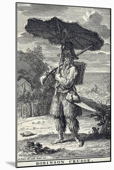 Robinson Crusoe, Novel by Daniel Defoe-null-Mounted Giclee Print