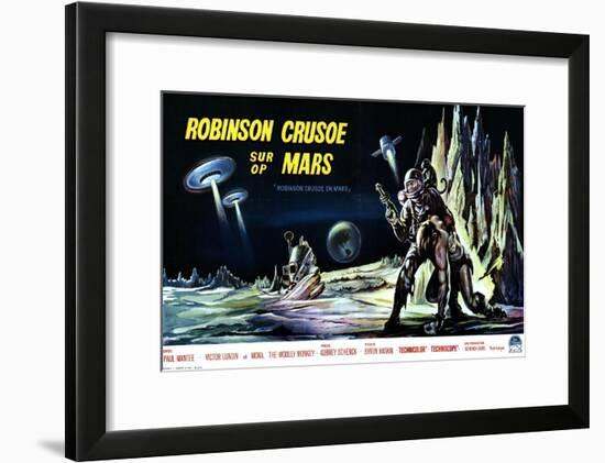 Robinson Crusoe on Mars, Belgian Movie Poster, 1964-null-Framed Art Print