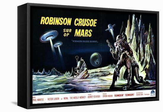 Robinson Crusoe on Mars, Belgian Movie Poster, 1964-null-Framed Stretched Canvas