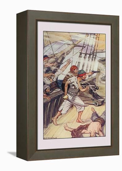 Robinson Crusoe: Our Ship Being Disabled-Milo Winter-Framed Stretched Canvas