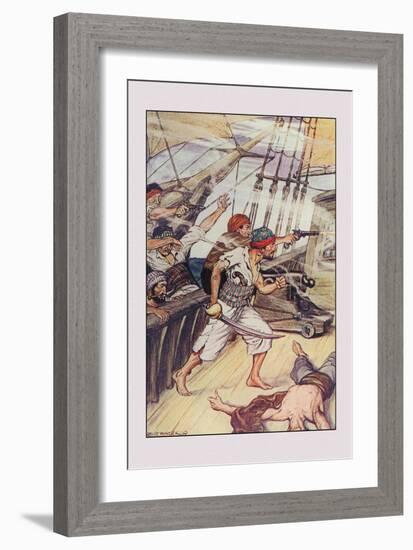 Robinson Crusoe: Our Ship Being Disabled-Milo Winter-Framed Art Print