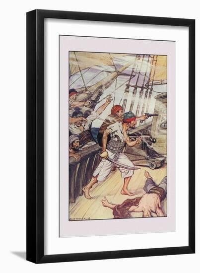 Robinson Crusoe: Our Ship Being Disabled-Milo Winter-Framed Art Print