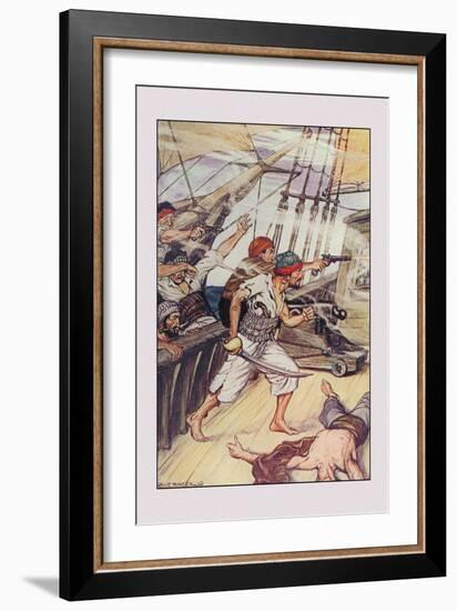 Robinson Crusoe: Our Ship Being Disabled-Milo Winter-Framed Art Print