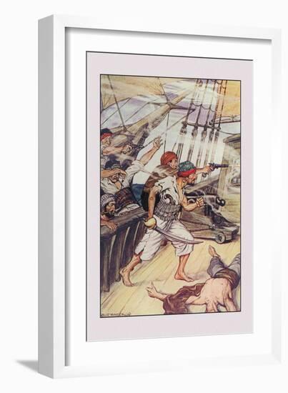 Robinson Crusoe: Our Ship Being Disabled-Milo Winter-Framed Art Print