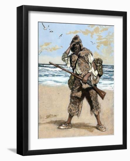 Robinson Crusoe Surprised to Find out the Footprint of a Bare Foot-Tarker-Framed Giclee Print