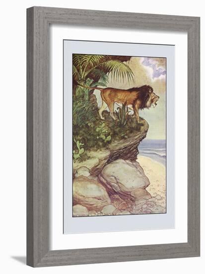 Robinson Crusoe: The Most Hideous Roar-Milo Winter-Framed Premium Giclee Print