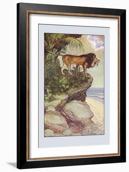 Robinson Crusoe: The Most Hideous Roar-Milo Winter-Framed Premium Giclee Print