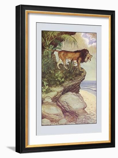 Robinson Crusoe: The Most Hideous Roar-Milo Winter-Framed Premium Giclee Print