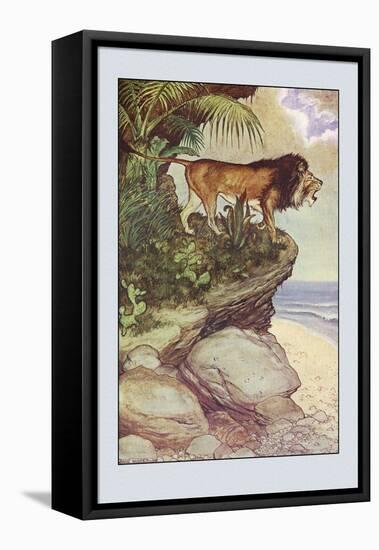 Robinson Crusoe: The Most Hideous Roar-Milo Winter-Framed Stretched Canvas