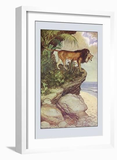 Robinson Crusoe: The Most Hideous Roar-Milo Winter-Framed Art Print