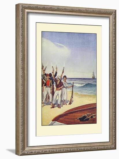 Robinson Crusoe: Then They Came and Fired Small Arms-Milo Winter-Framed Art Print