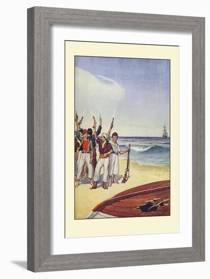 Robinson Crusoe: Then They Came and Fired Small Arms-Milo Winter-Framed Art Print