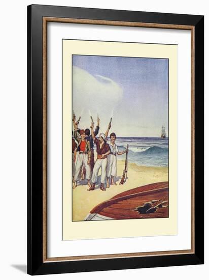 Robinson Crusoe: Then They Came and Fired Small Arms-Milo Winter-Framed Art Print