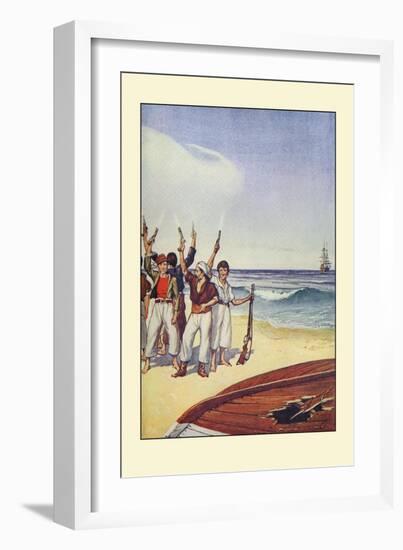 Robinson Crusoe: Then They Came and Fired Small Arms-Milo Winter-Framed Art Print