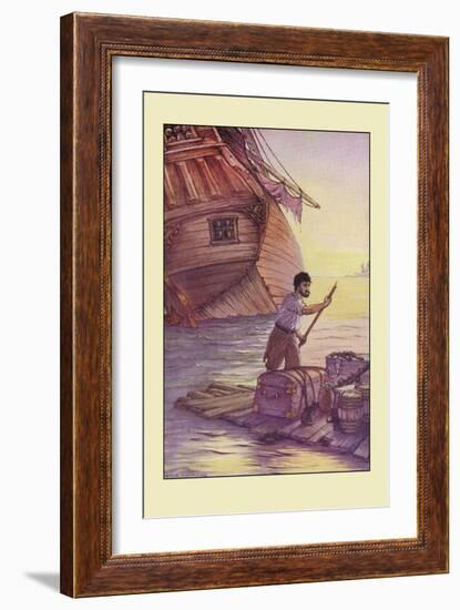 Robinson Crusoe: With This Cargo I Put to Sea-Milo Winter-Framed Art Print