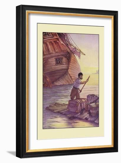 Robinson Crusoe: With This Cargo I Put to Sea-Milo Winter-Framed Art Print