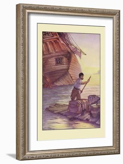 Robinson Crusoe: With This Cargo I Put to Sea-Milo Winter-Framed Art Print