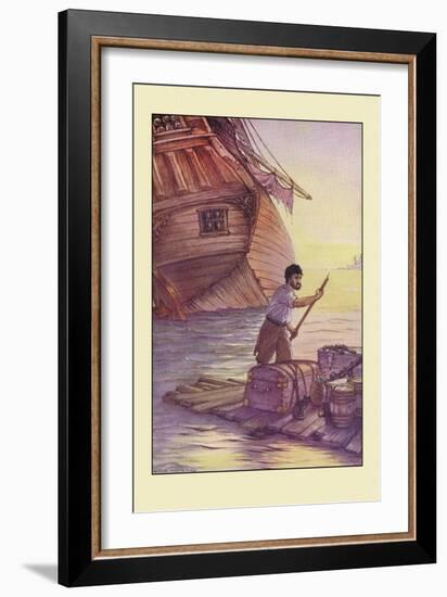 Robinson Crusoe: With This Cargo I Put to Sea-Milo Winter-Framed Art Print