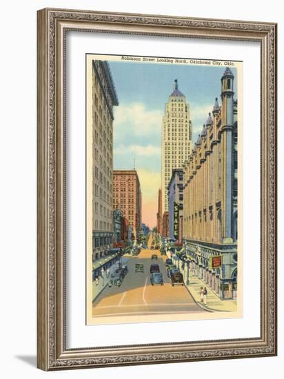 Robinson Street, Oklahoma City, Oklahoma-null-Framed Art Print
