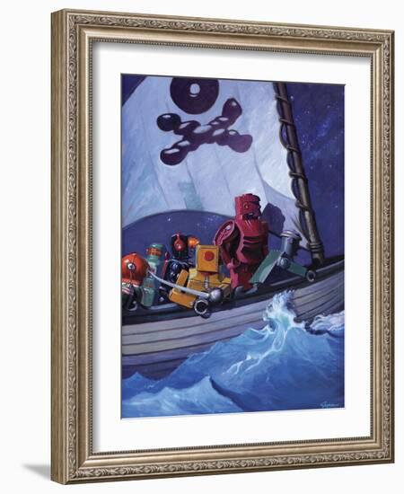 Robo Pirates CMYK-Eric Joyner-Framed Giclee Print