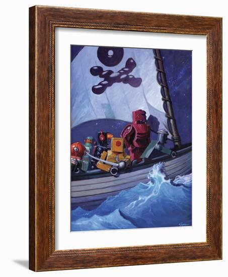 Robo Pirates CMYK-Eric Joyner-Framed Giclee Print