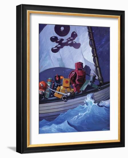 Robo Pirates CMYK-Eric Joyner-Framed Giclee Print