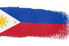 Brushstroke Flag Philippines-robodread-Art Print