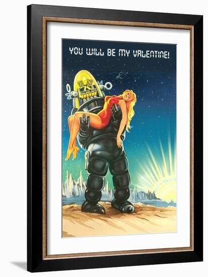 Robot and Maiden-null-Framed Art Print