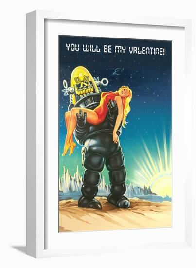 Robot and Maiden-null-Framed Art Print