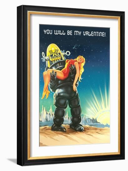 Robot and Maiden-null-Framed Art Print