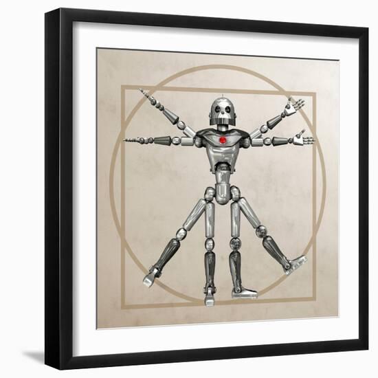 Robot, Artwork-Friedrich Saurer-Framed Premium Photographic Print