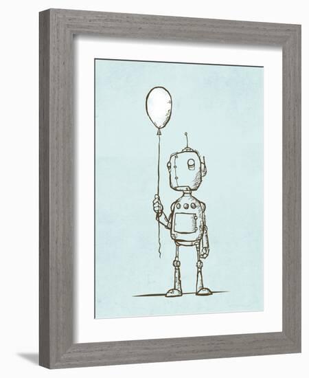 Robot Balloon-Michael Murdock-Framed Giclee Print