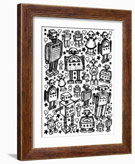 Robot Crowd-Roseanne Jones-Framed Giclee Print