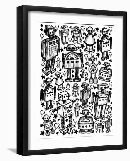 Robot Crowd-Roseanne Jones-Framed Giclee Print