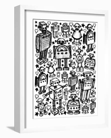 Robot Crowd-Roseanne Jones-Framed Giclee Print