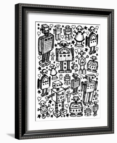 Robot Crowd-Roseanne Jones-Framed Giclee Print