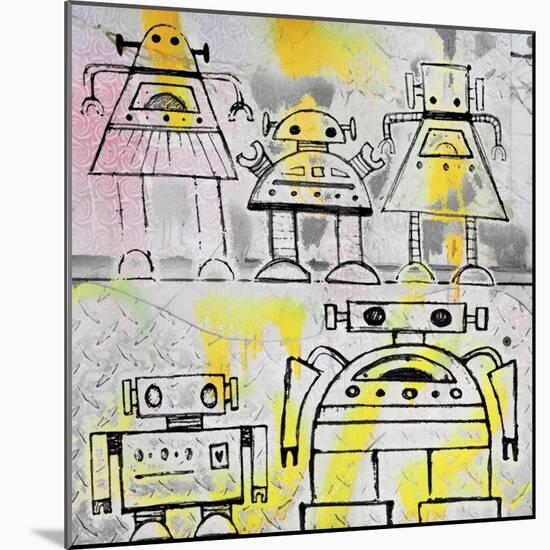 Robot Family-Roseanne Jones-Mounted Giclee Print