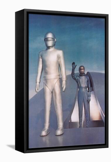 Robot from Day the Earth Stood Still-null-Framed Stretched Canvas