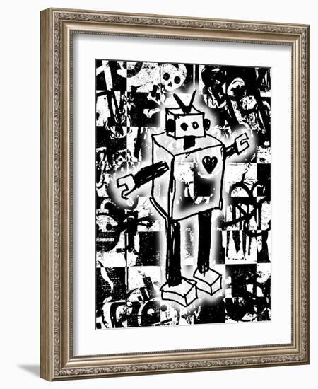 Robot Graffiti-Roseanne Jones-Framed Giclee Print