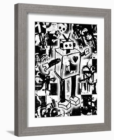 Robot Graffiti-Roseanne Jones-Framed Giclee Print