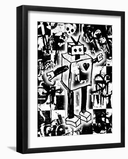 Robot Graffiti-Roseanne Jones-Framed Giclee Print